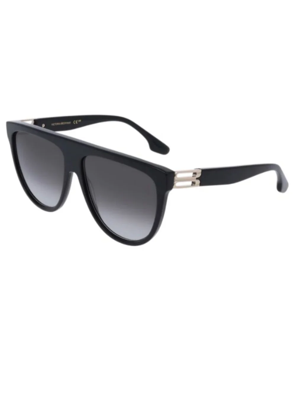 Victoria Beckham Flat Top Aviator Sunglasses| Black